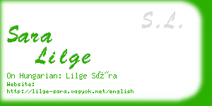 sara lilge business card